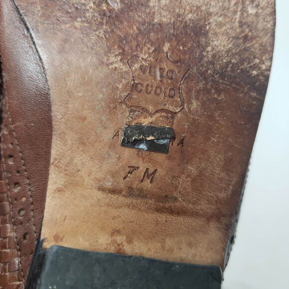 Vintage Enzo Angiolini Hand Tooled Leather Shoes with box - 7 - Picture 7 of 9